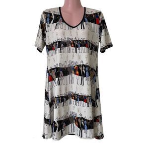 Gitane Dress Women’s Small Swing Milan V Neck Skater Cocktail Party